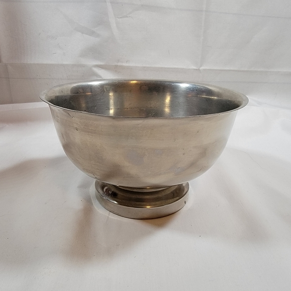 Vintage Newburyport Towle Pewter 5” Footed Bowl 2 3/4" Tall Flared #7612 - Picture 6 of 10